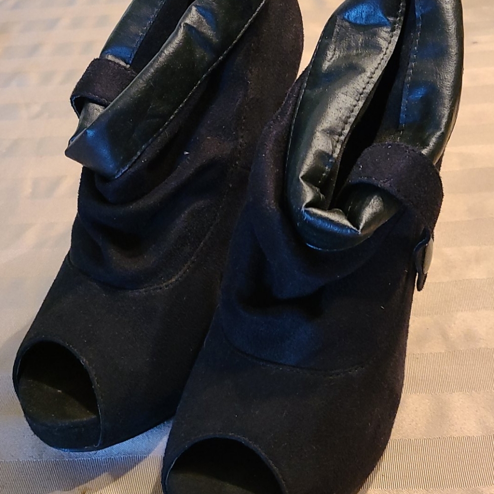 Black Slouch Heels
